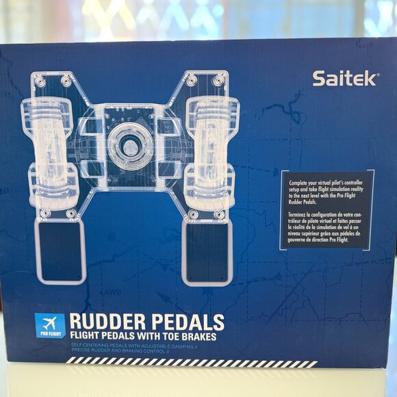 Saitek Pro Flight Rudder Pedals with toe brakes - Picture 2 of 4